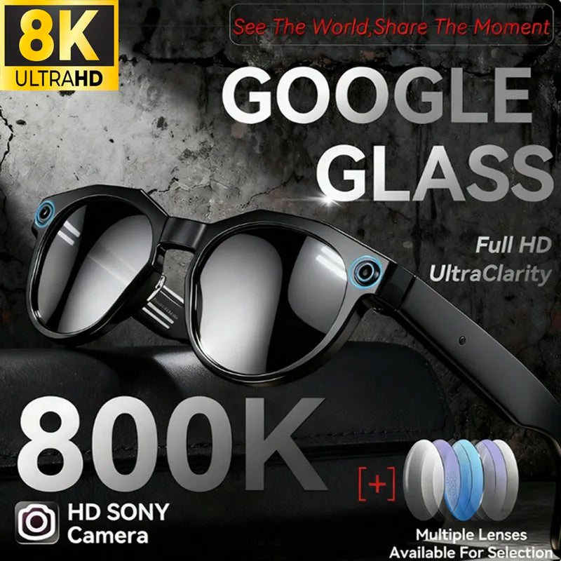 Tidesmit AI Smart Glasses: 8K Camera & Bluetooth Audio VR Headset Tidesmit