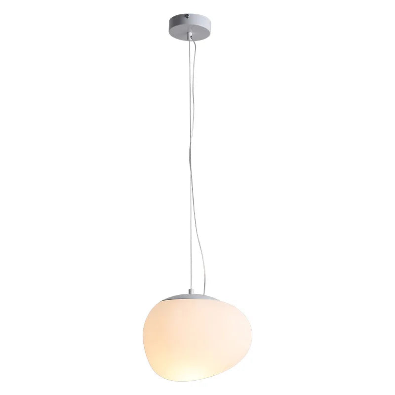 Irregular Glass Ball Pendant Light - Modern Minimalist Ceiling Chandelier White Glass Tidesmit