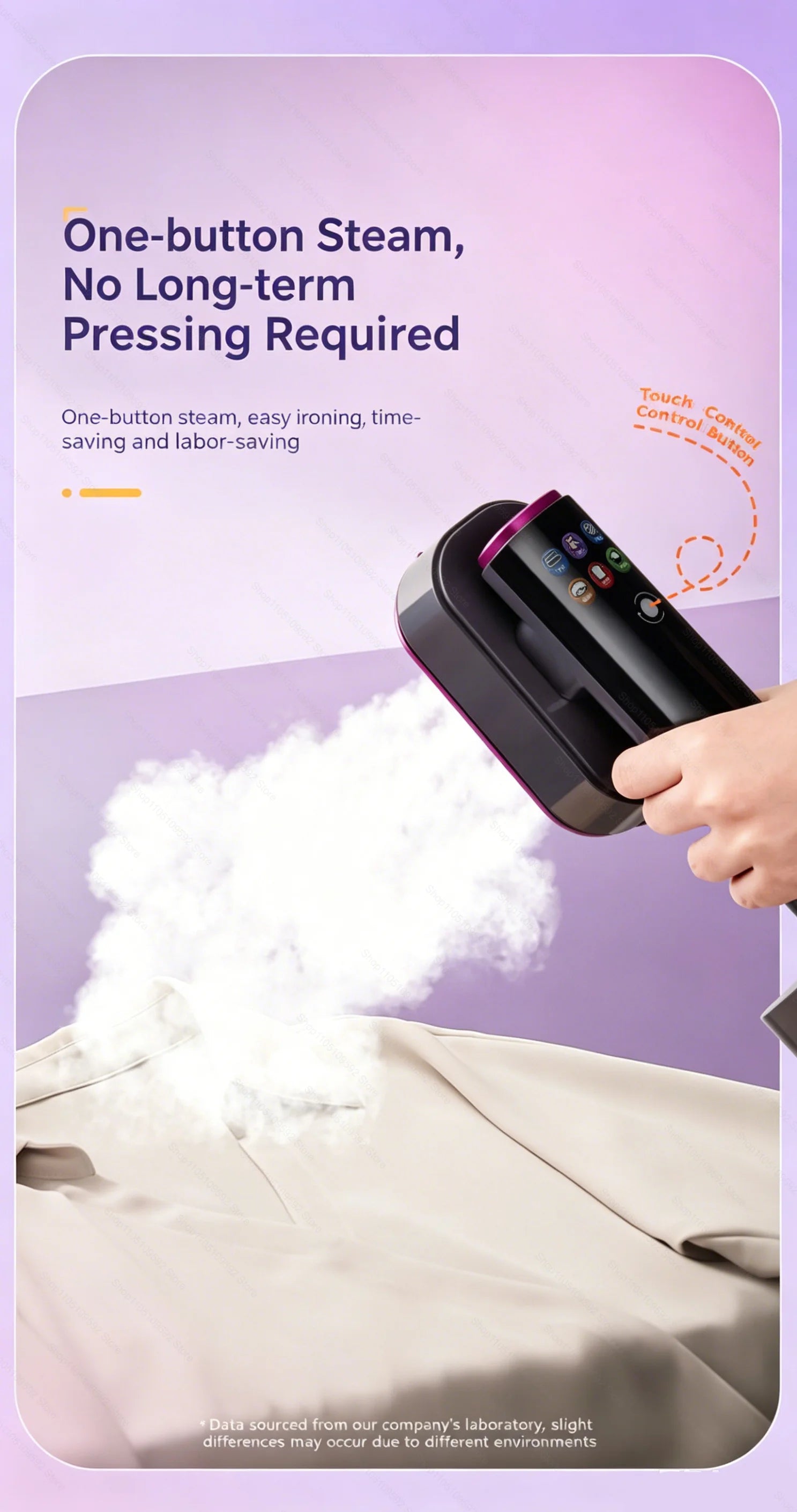 Tidesmit portable mini handheld garment steamer for clothes with fast heating technology for travel and home use