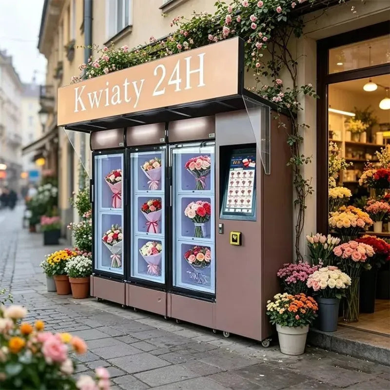 Tidesmit Flower Vending Machine Glass Display