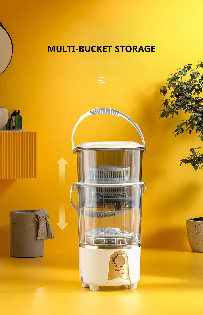 Tidesmit portable semi-automatic bucket washing machine and dryer for baby clothes, socks, and small laundry items