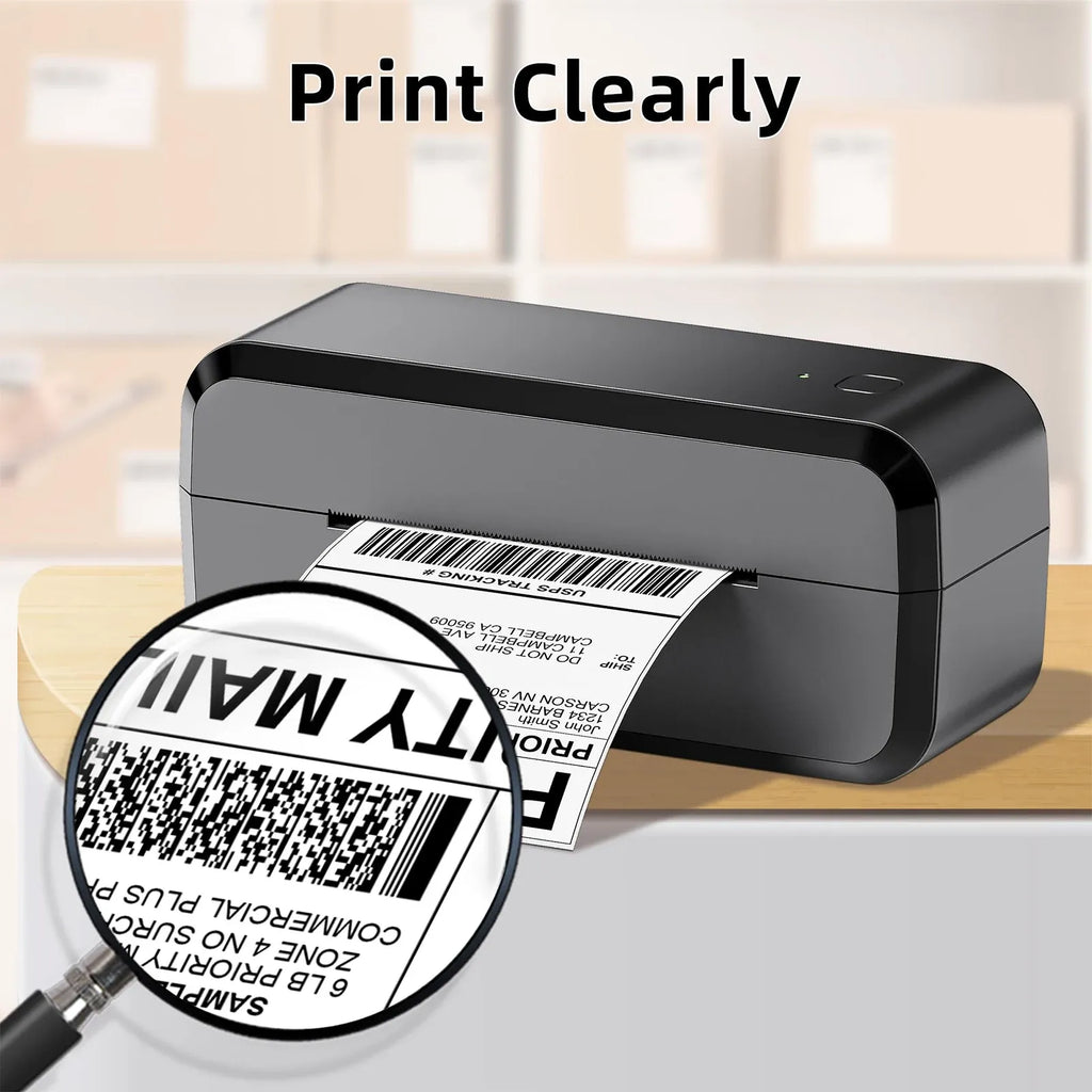 4x6 Inch Direct Thermal Shipping Labels 100/200 Sheets Adhesive Paper White Sticker For DHL UPS Express LOGO Barcode Label Maker