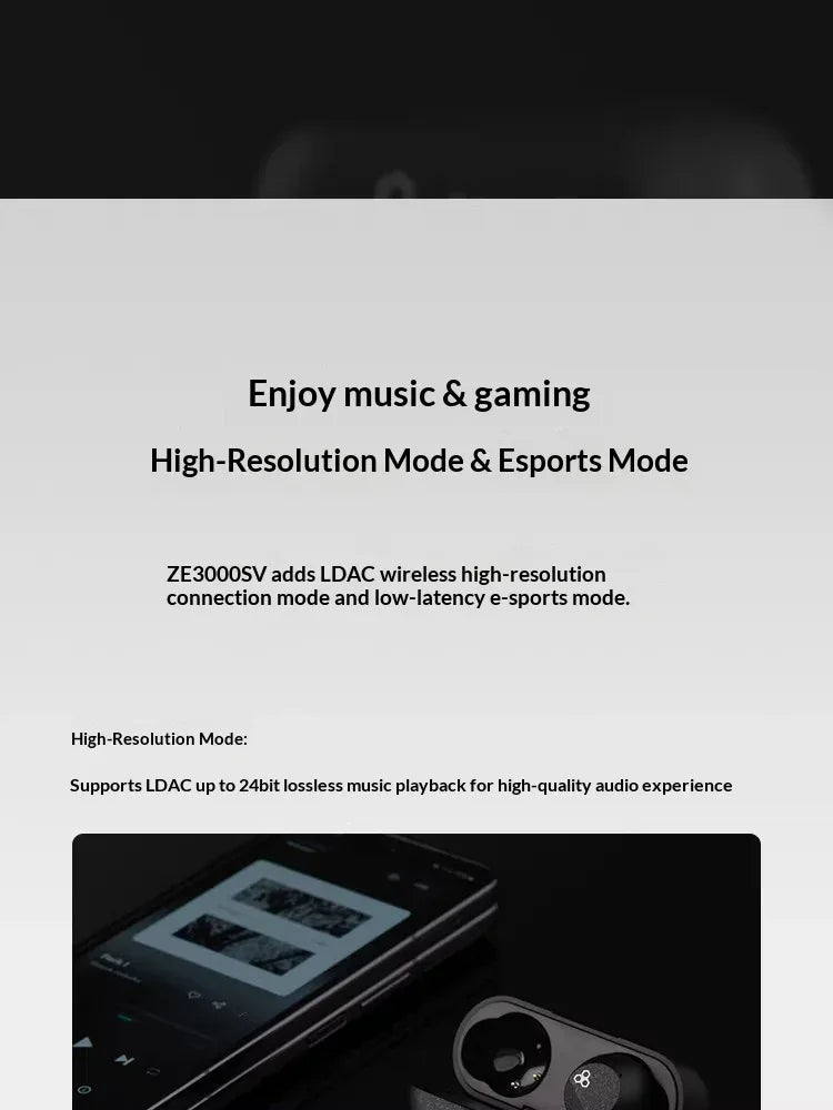 Tidesmit ZE3000 Wireless Earphones | 24-bit Lossless Bluetooth Audio Tidesmit