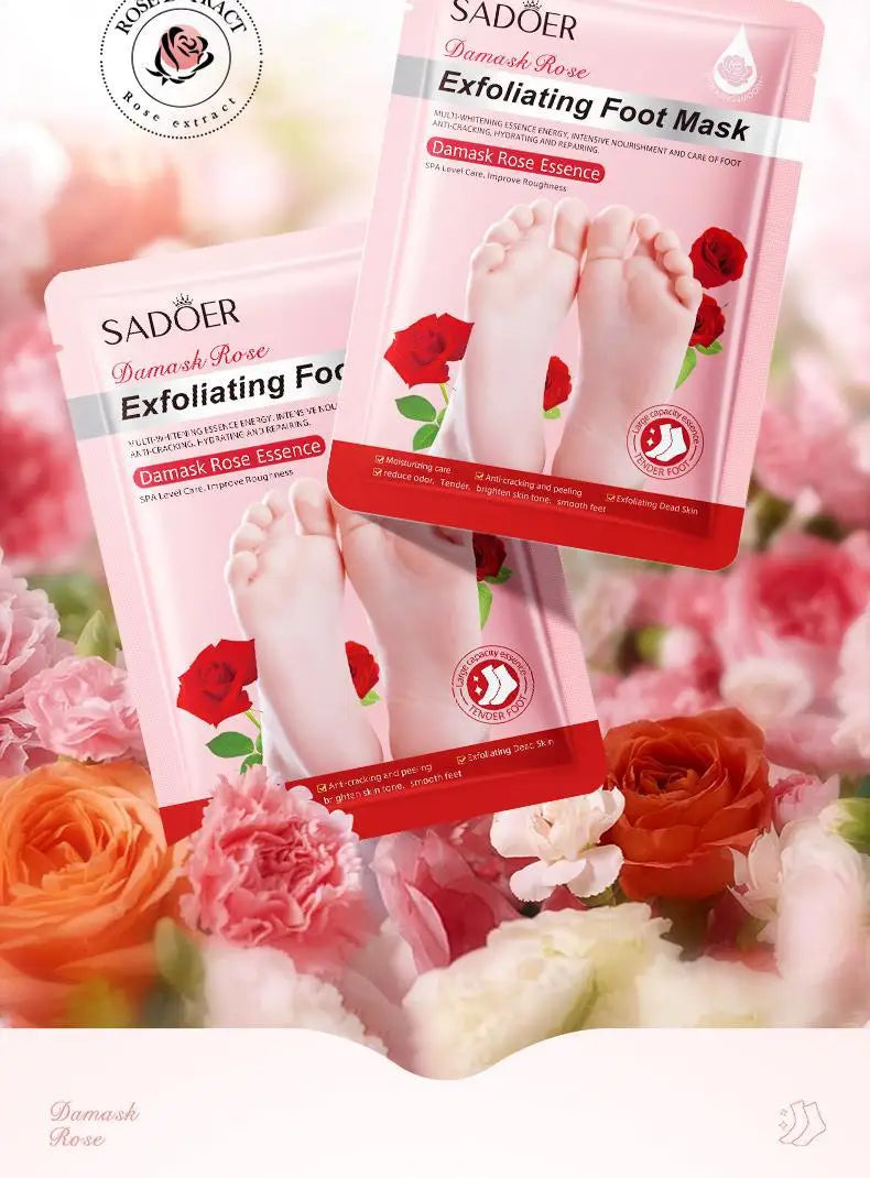 Lavender Foot Mask Moisturizing Exfoliating Treatment - 5 Pairs Set Scrubs Treatments Tidesmit