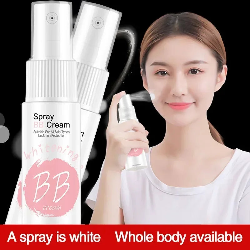 Tidesmit waterproof BB cream spray texture close-up for brightening and moisturizing face makeup