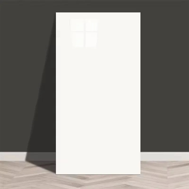 White marble tile wall sticker sheet, vertical panel with subtle veined pattern