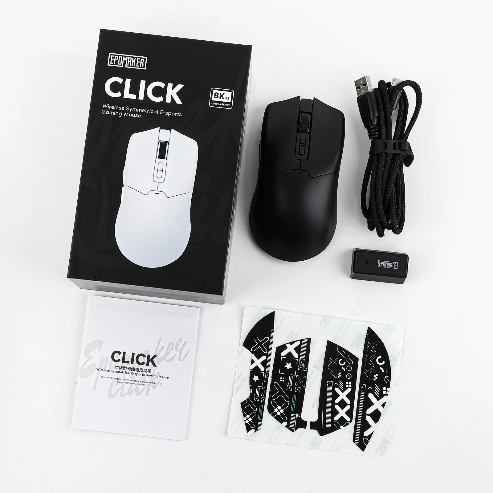 EPOMAKER Click Tri-mode Wireless Lightweight Gaming Mouse 8K Polling Rate with PAW3950 Sensor & 800 to 42000 DPI