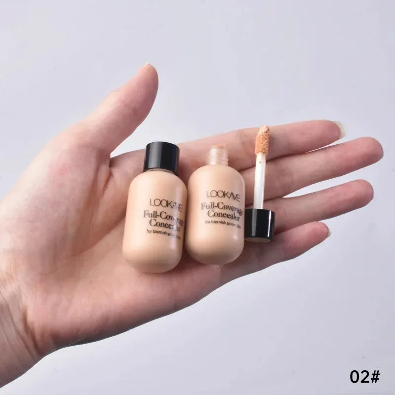 Tidesmit full cover liquid concealer for face makeup showing creamy texture and moisturizing waterproof finish