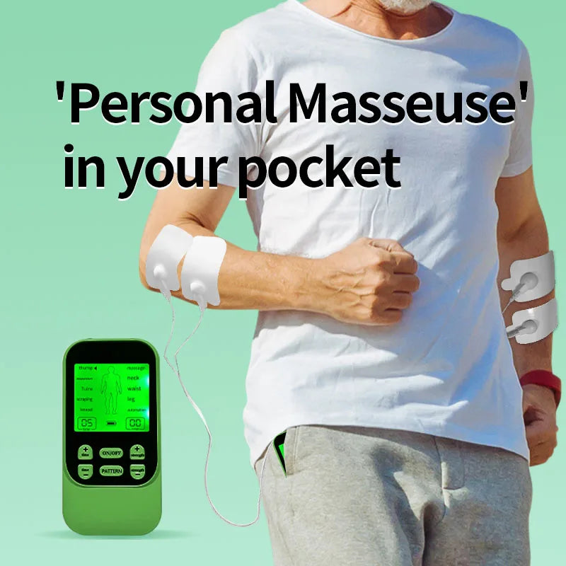 Electric Pulse Muscle Stimulator - 10 Mode EMS Device for Muscle Relief Massage Chairs Tidesmit