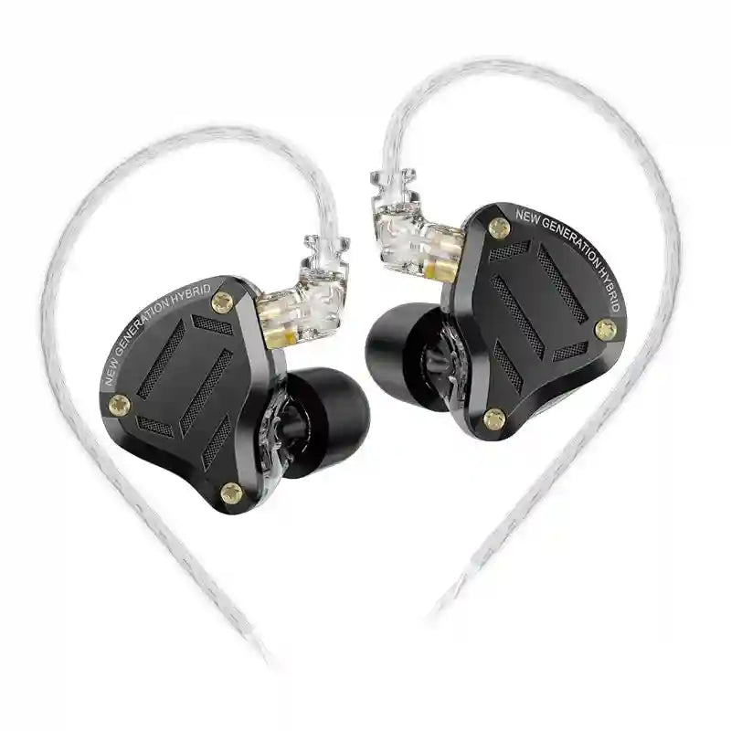 KZ ZS10 Pro 2 HiFi In-Ear Monitors with 4-Level Tuning - Metal Shell black no mic Tidesmit