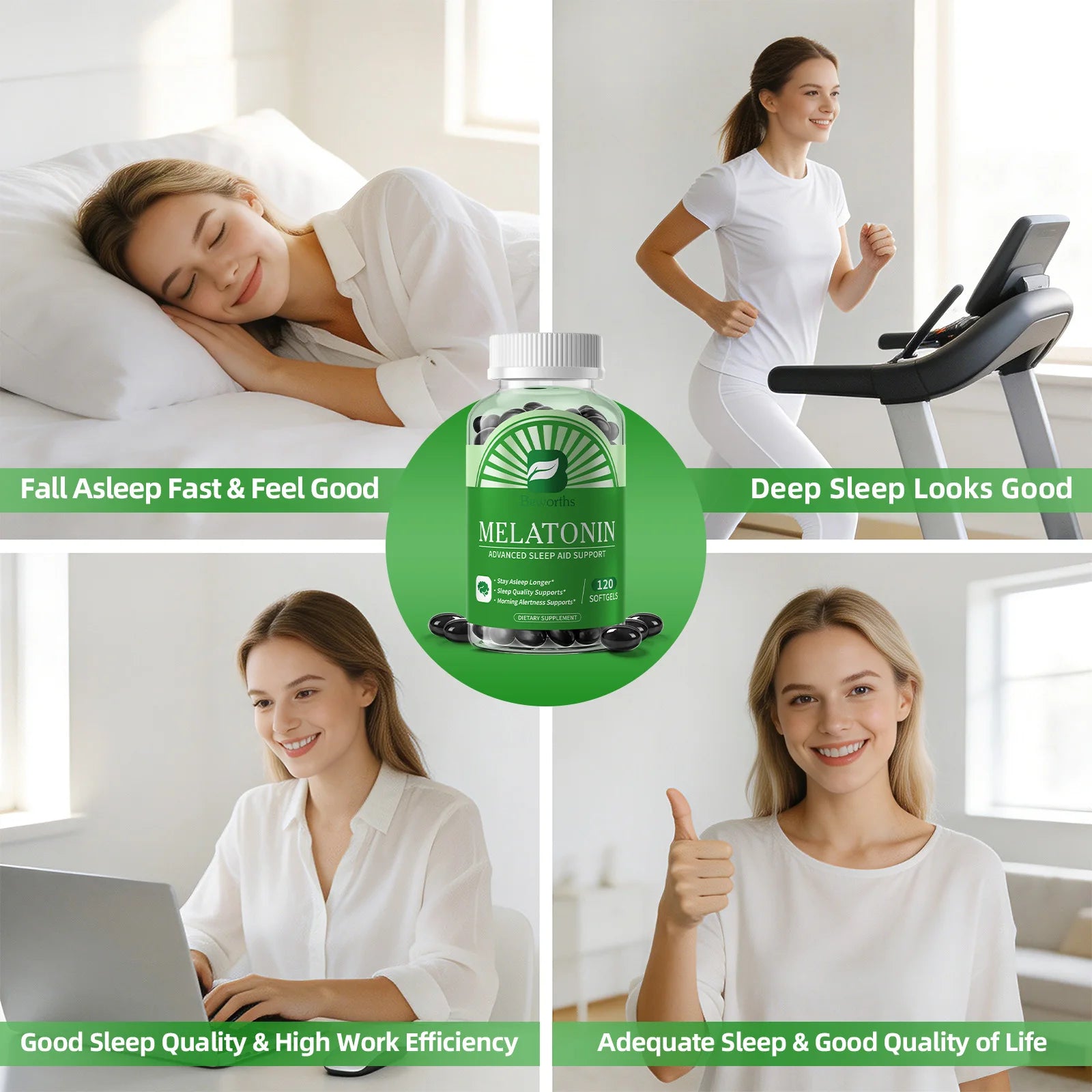 BEWORTHS Melatonin 5mg Vitamin B6 Anti Stress Tools Sleeping Pills Melatonin to Sleep Stay Asleep Longer For Adult Beauty Health
