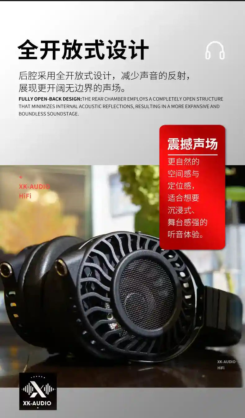 Open-Back Hi-Fi Headphones | Clear Dynamic Driver Audiophile Over-Ear Tidesmit