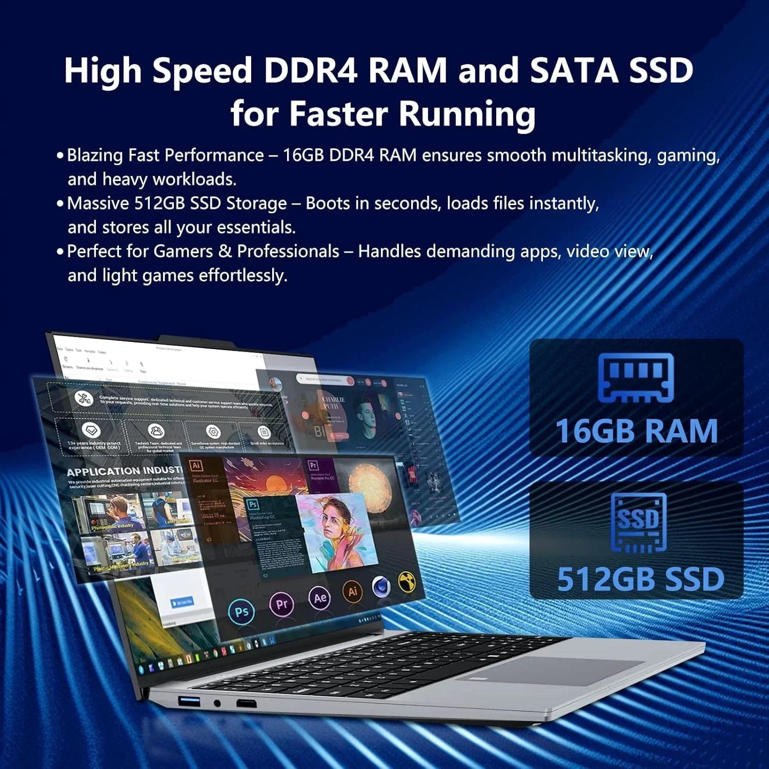 Brilliant Radiant Original 15.6 Inch Laptop Intel N3700 120Hz FHD IPS,32GB/2TB SSD 5000mAh Backlit Keys