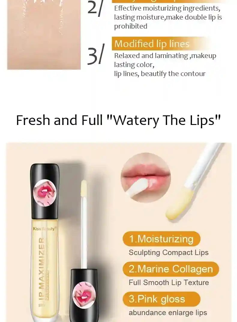 Lip Plumper Oil Serum: Instant Volume & Nourishing Lip Care Treatment Lip Care Tidesmit