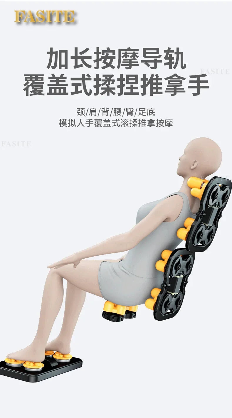 Massage Chair Recliner: Tibetan Blue Electric Sofa for Muscle Relief Massage Chairs Tidesmit