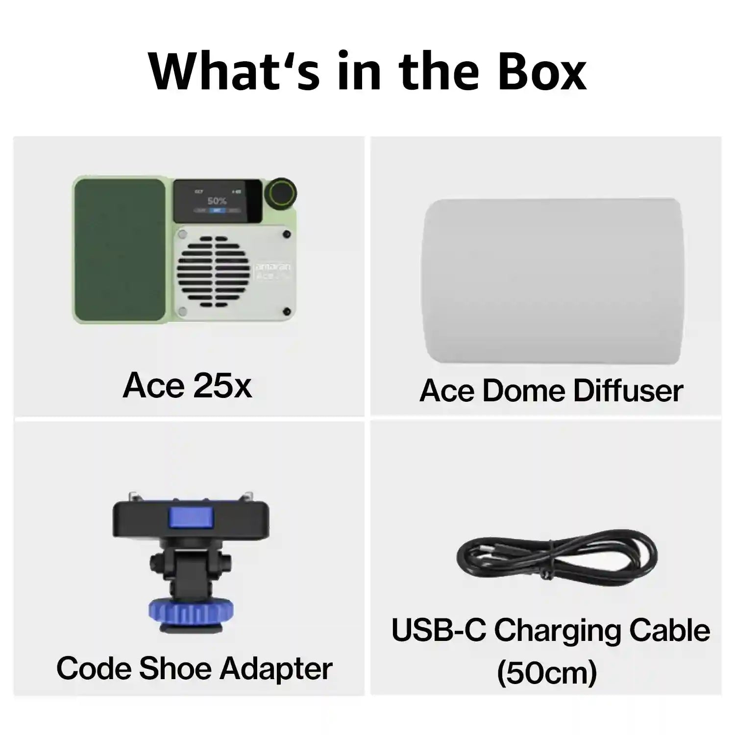 Amaran Ace 25x Pocket Bi-Color LED Video Light for Content Creators Ace 25x Green Tidesmit