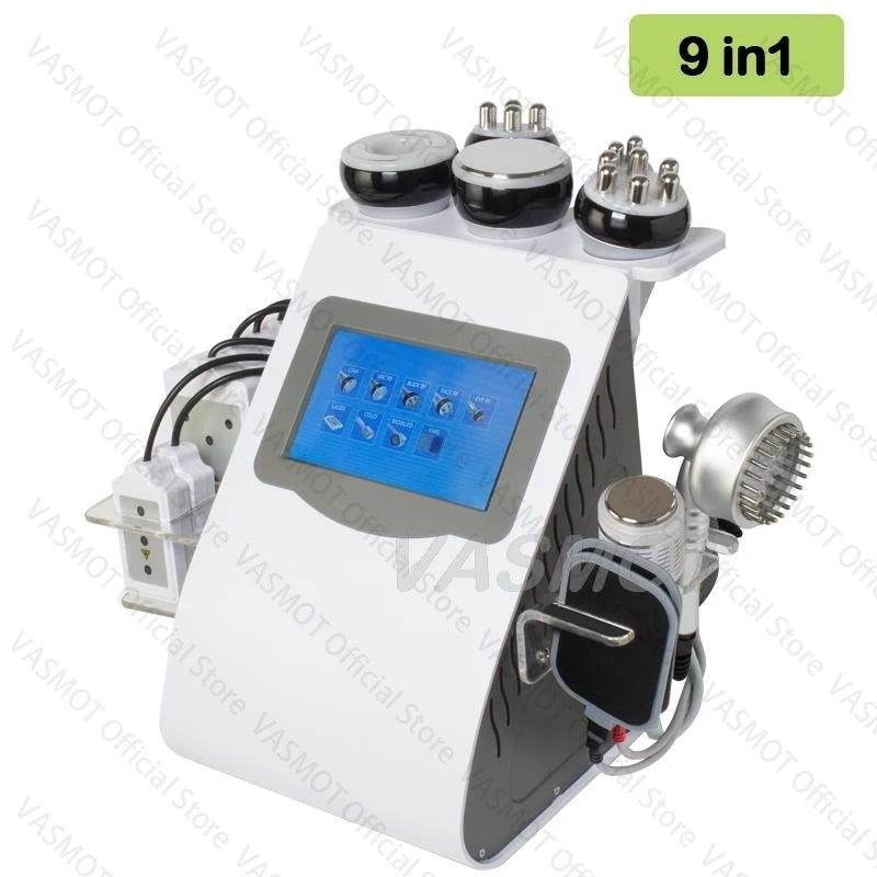 9-in-1 Ultrasonic Cavitation Machine for Professional Body Slimming Body Shaping Massage Equipment 9IN1 Tidesmit