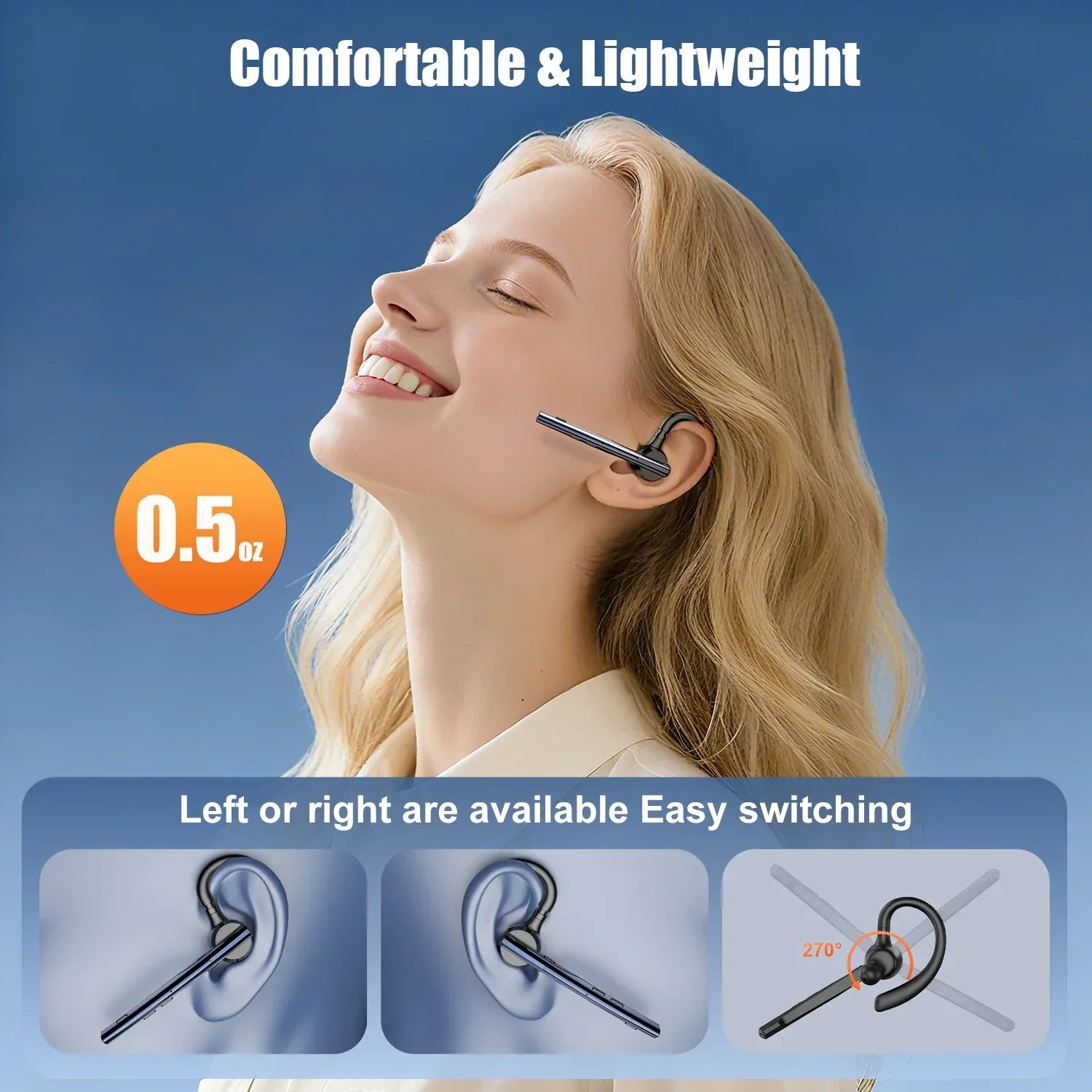 Wireless Office Headset with Noise Cancelling Mic | Tidesmit Tidesmit