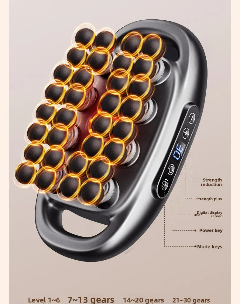 Fascia Gun Deep Tissue Muscle Massager - 32 Intensity Levels (Grey) Fascia Gun Tidesmit