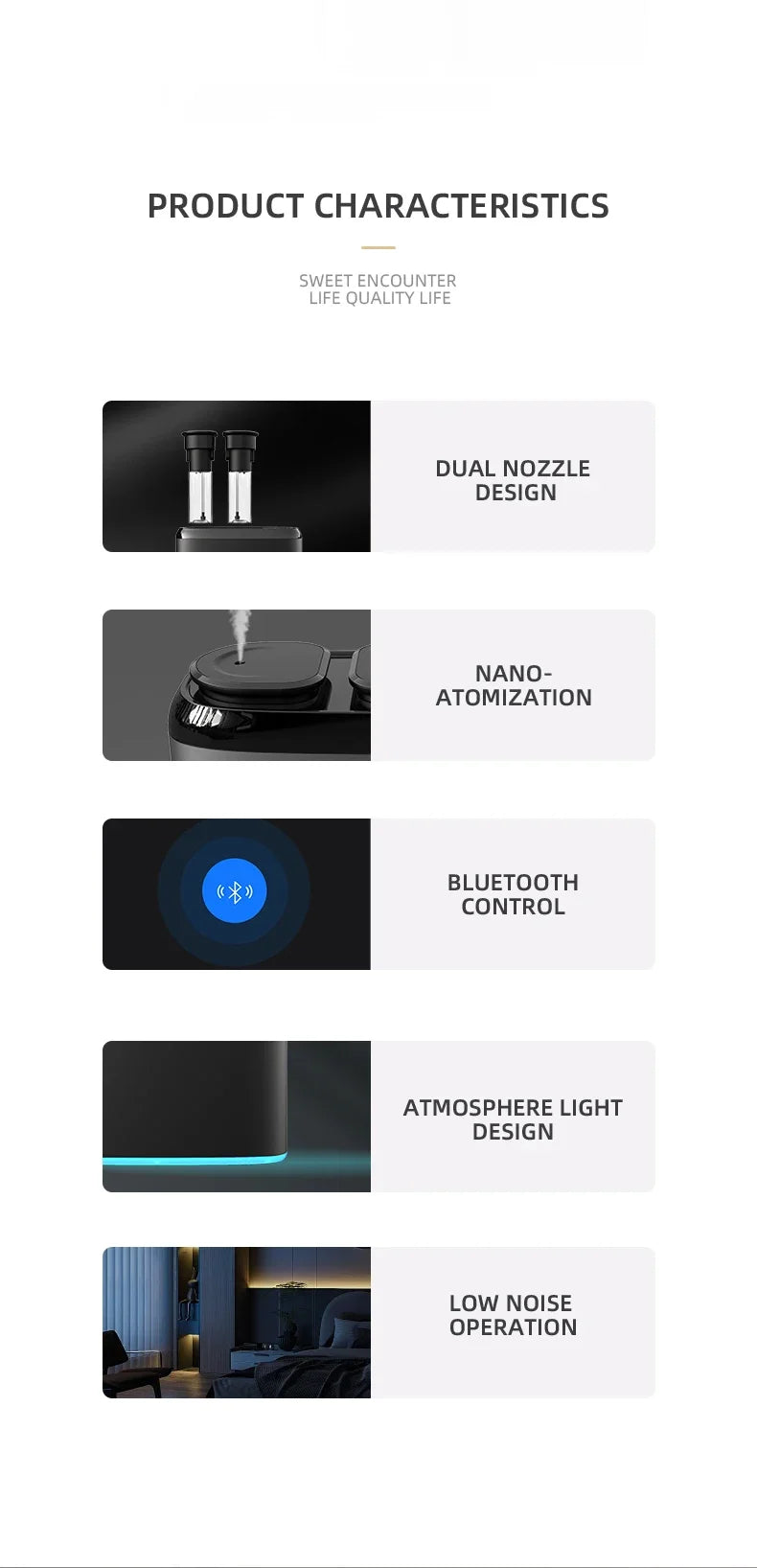 Rechargeable Aroma Diffuser Bluetooth Waterless Essential Oil Diffuser Home Freshener Device Double Head Aromatherapy Diffuser