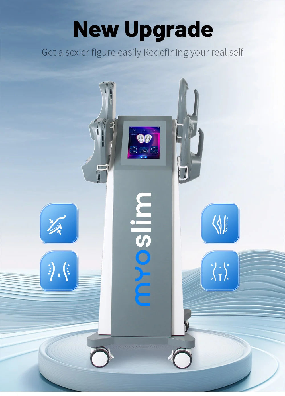 EMS Body Slimming Machine for Muscle Sculpting and Fat Reduction Relaxation Treatment Tidesmit