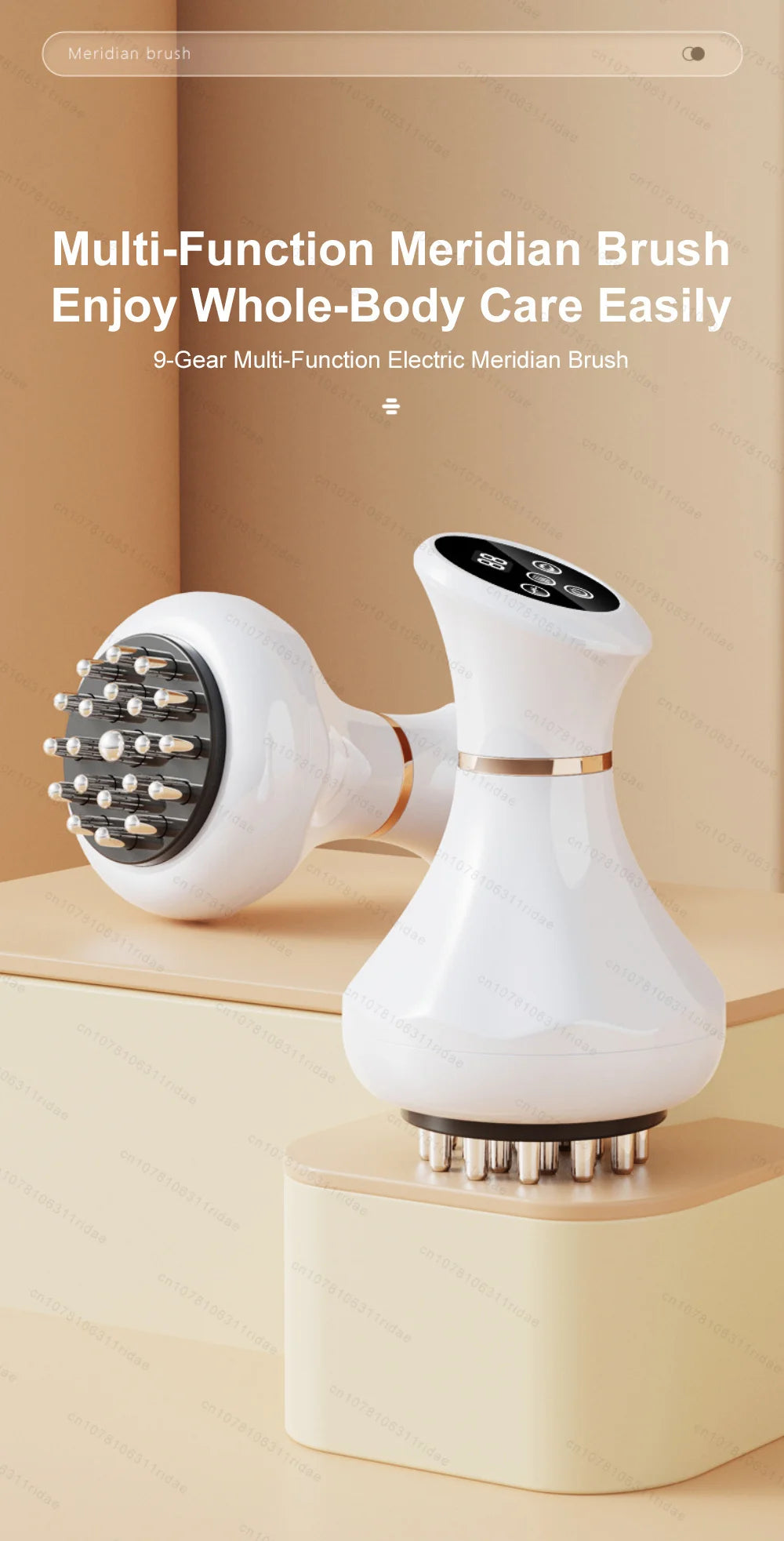 Anti Cellulite Massage Tool - White Lymphatic Drainage Sculpting Device Relaxation Treatment Tidesmit
