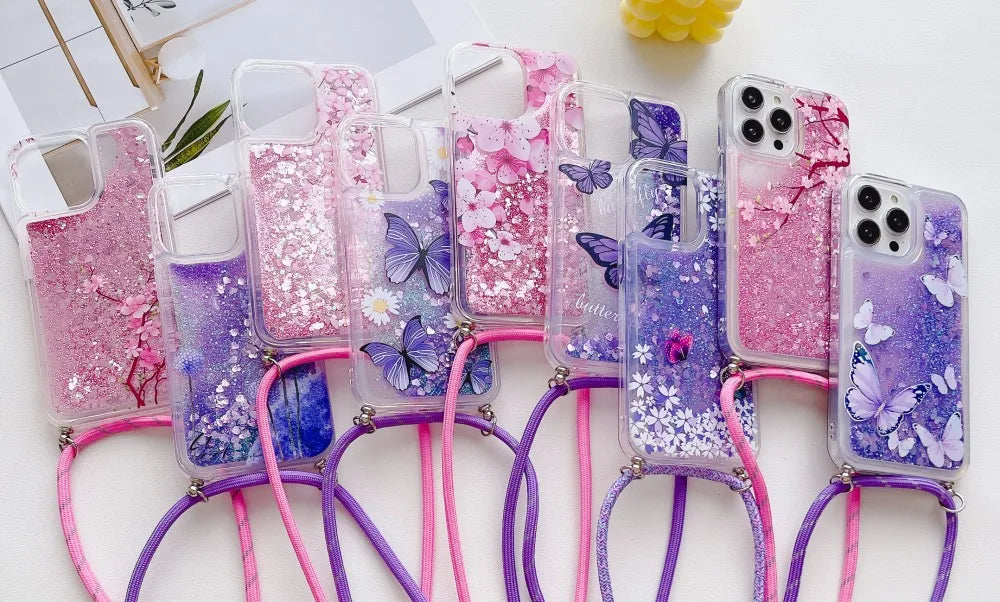 iPhone 16 Pro Max Crossbody Case with Shockproof Lanyard TPU Cover Tidesmit