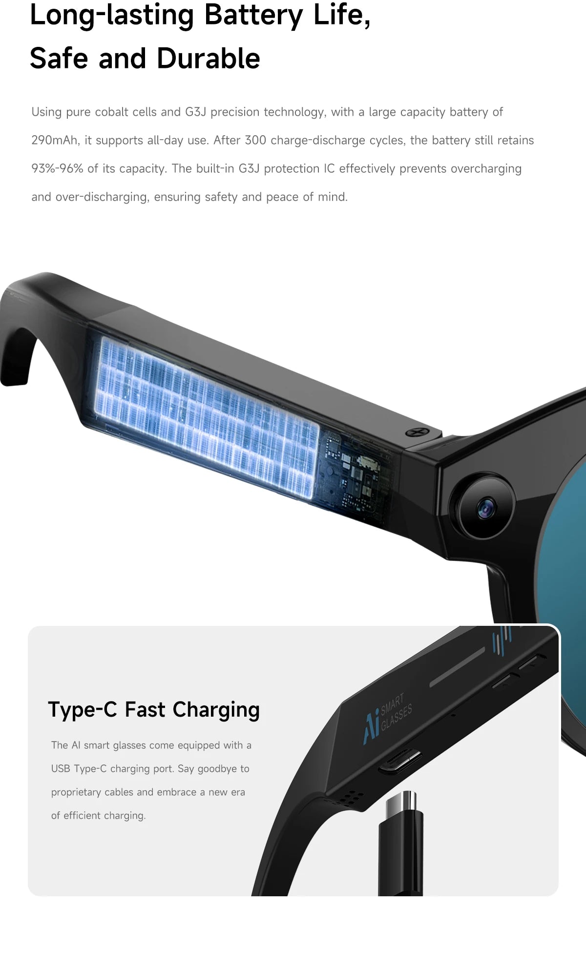 AI Smart Glasses with Camera & Bluetooth Audio | Tidesmit Tech Tidesmit