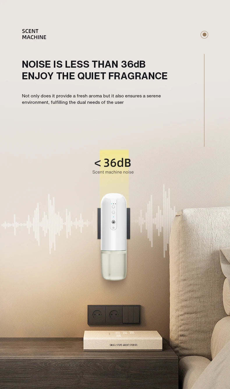 NAMSTE Wall Plug Aroma Diffuser Smart Bluetooth Control Fragrance Diffuser for Home Smell Air Freshener Automatic Spray Diffuser