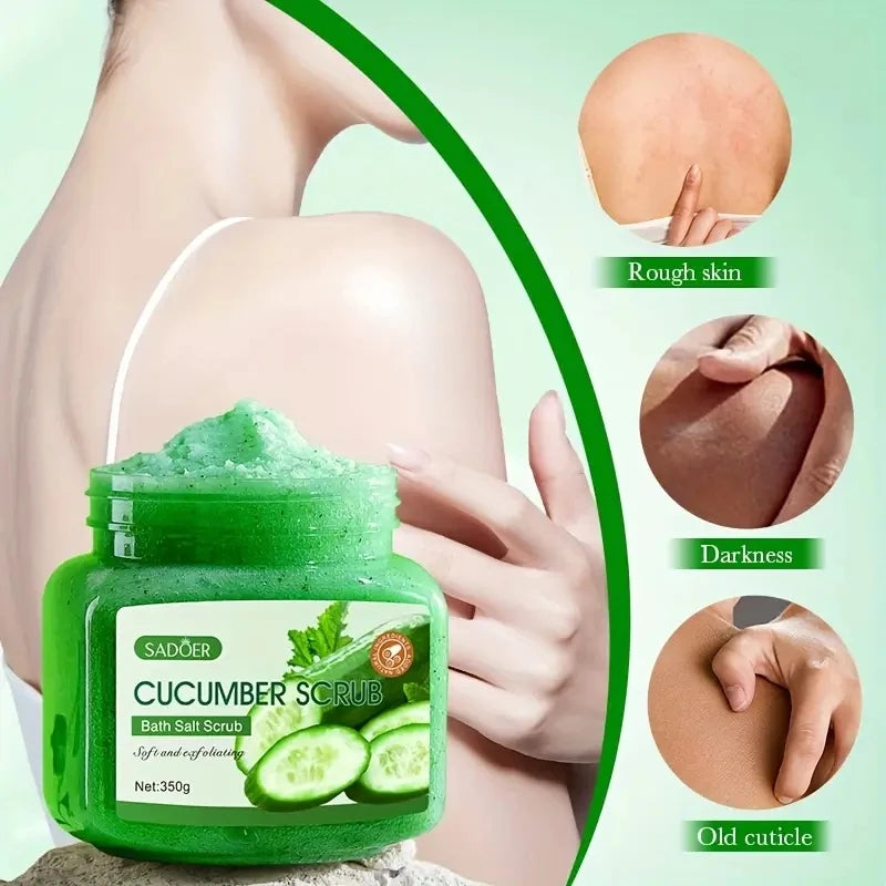 Cucumber Exfoliating Body Scrub – Natural Moisturizing Gel 350g Scrubs Treatments Tidesmit