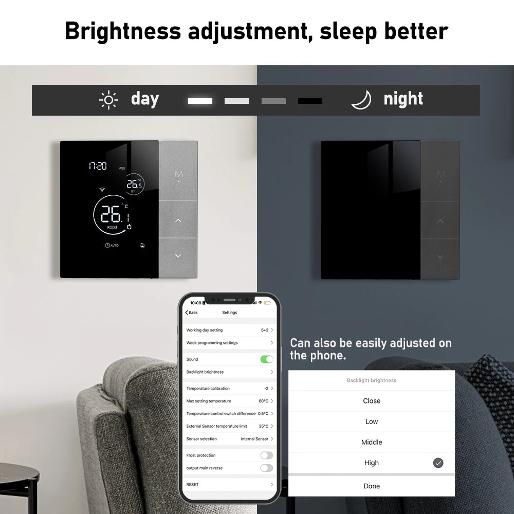 Tuya Wifi Thermostat Smart Home Thermoregulator for Warm Floor Electric Heating Gas Boiler Heating With Google Home/Alexa/Alice