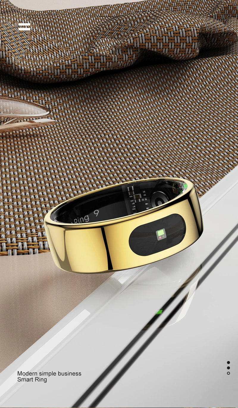 R08 Smart Ring with Charging Case Men Women Health and Sleep Monitor Heart Rate Monitoring 5ATM Waterproof Multi Sport Mode