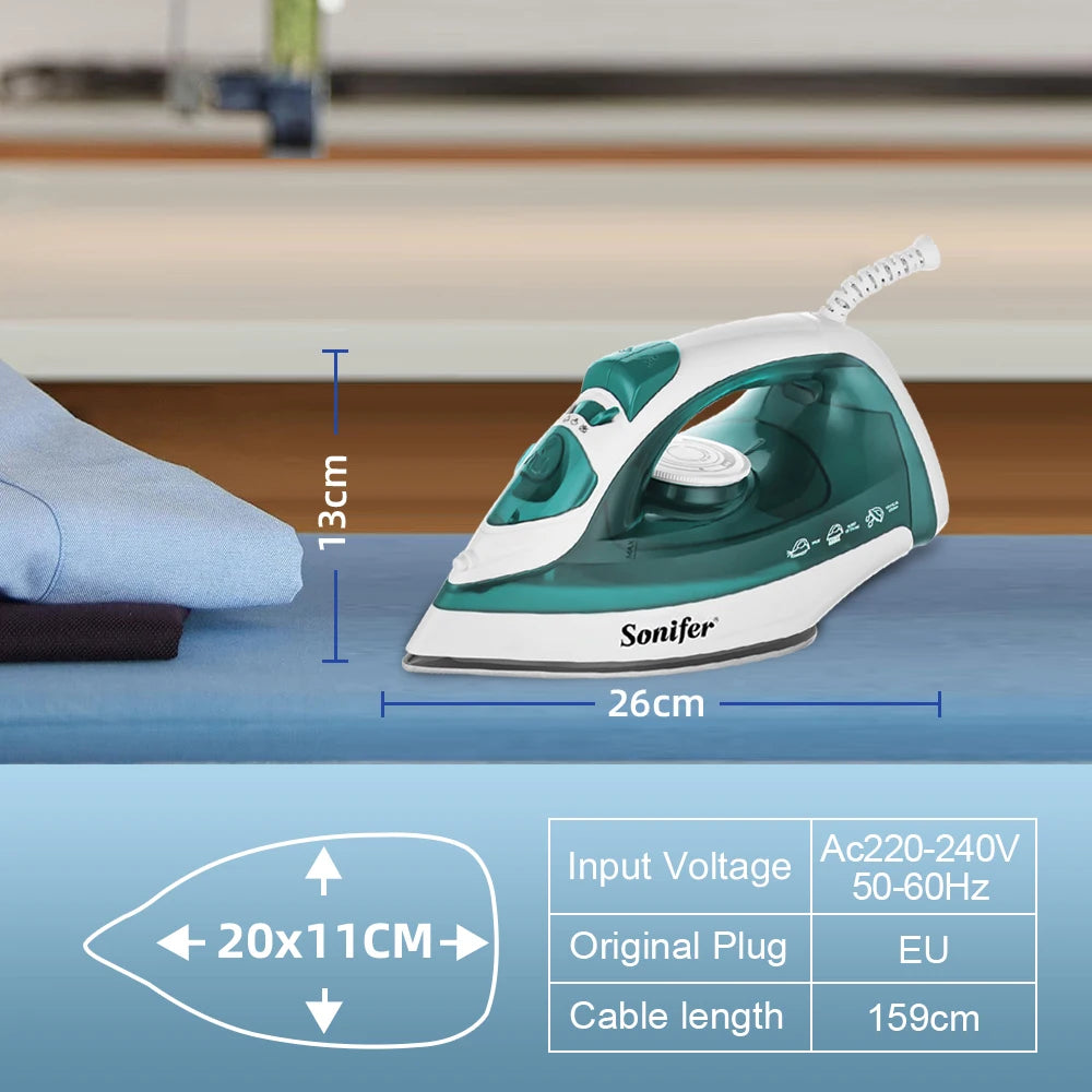 Tidesmit portable mini electric garment steamer featuring an adjustable ceramic soleplate for precision ironing.