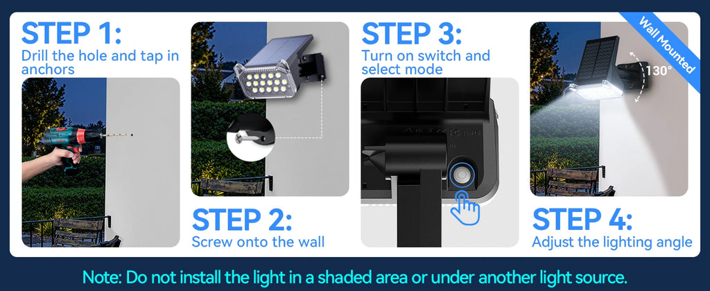 Solar Spot Lights Outdoor Waterproof IP65, Super Bright LEDs with Lens, 6500K 2 Lighting Modes, 2 in 1 Auto On/Off Solar Powered Spotlights for Yard Flag Landscape Tree, Cool White