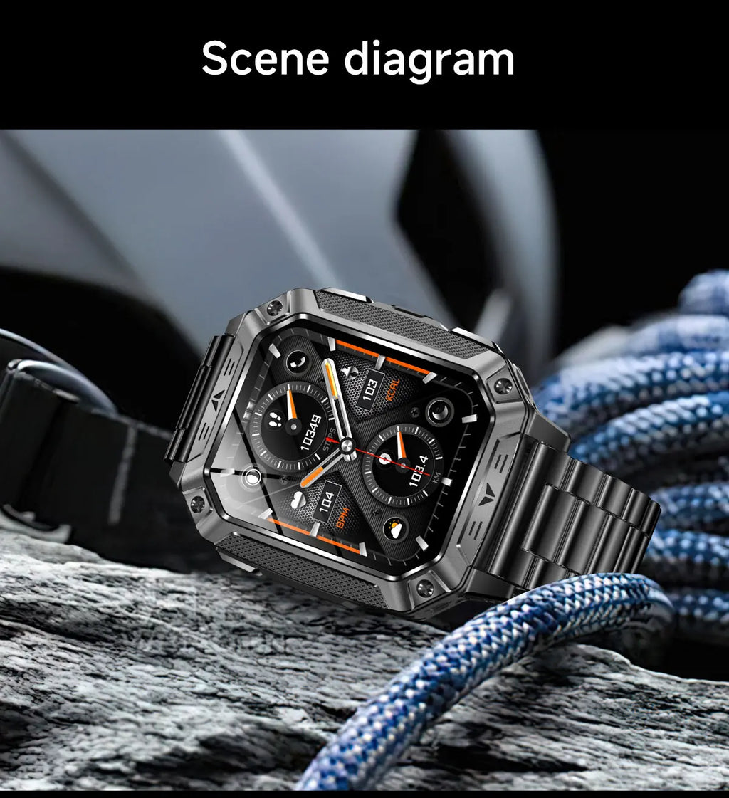 YLL-AK86 Outdoor Sport for Smart Watch Fitness Tracker Sleep Tracker IP67 AMOLED Screen Heart Rate Monitor Magnetic Charging