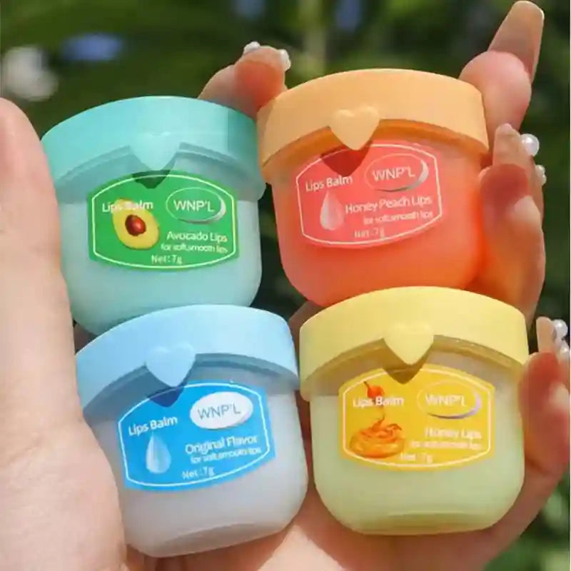 Fruit Lip Balm Set: Moisturizing Lip Treatment for Dry, Cracked Skin Lip Care 4pcs Tidesmit