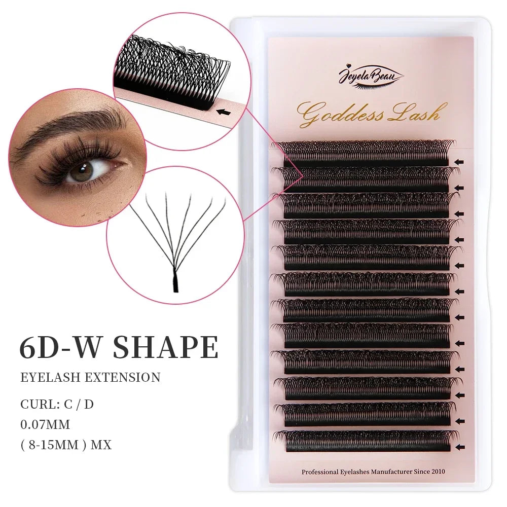 W Style Premade Volume Fans - Professional Faux Lashes by Tidesmit False Eyelashes Tidesmit