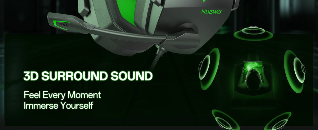 Gaming Headset for PS5 Xbox PC with Noise Canceling Mic - Over-Ear Comfort Tidesmit