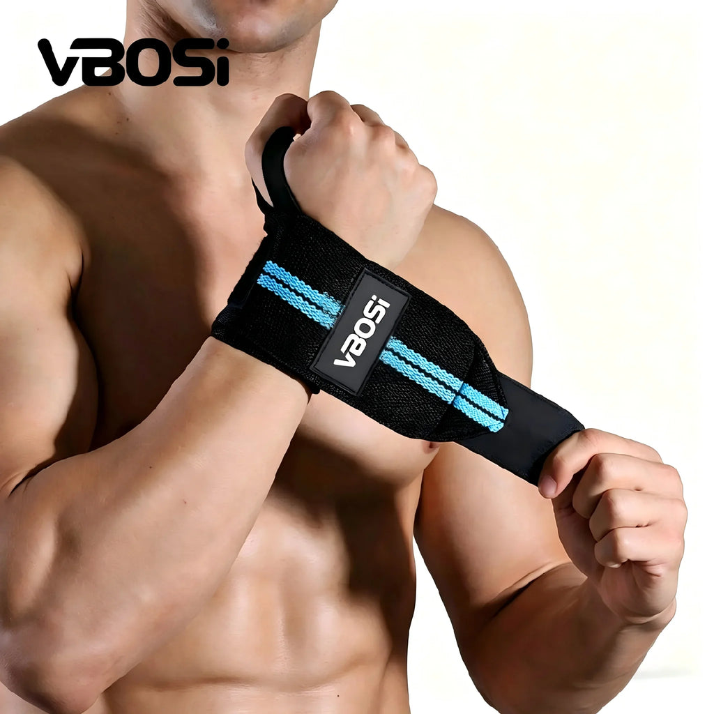 VBOSI Adjustable Wrist Support Brace with Thumb Loop,Heavy Duty Wrist Wraps for Powerlifting, Weight Training&Injury Prevention