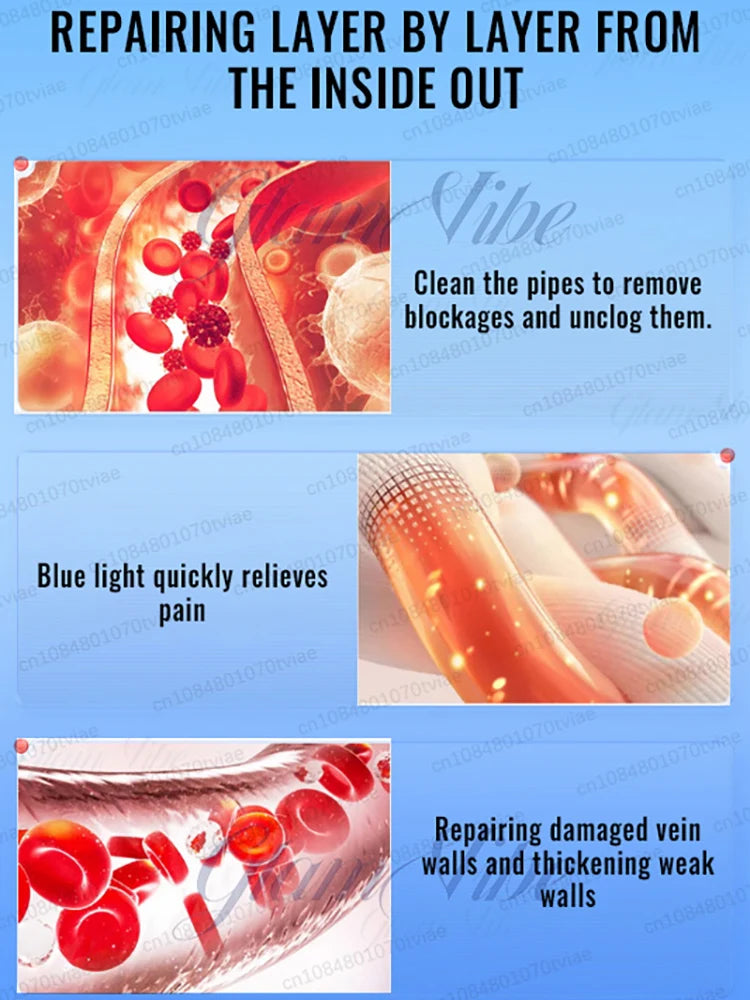 Blue Light Pen for Leg Health - Portable Wellness Therapy Device Relaxation Treatment Tidesmit