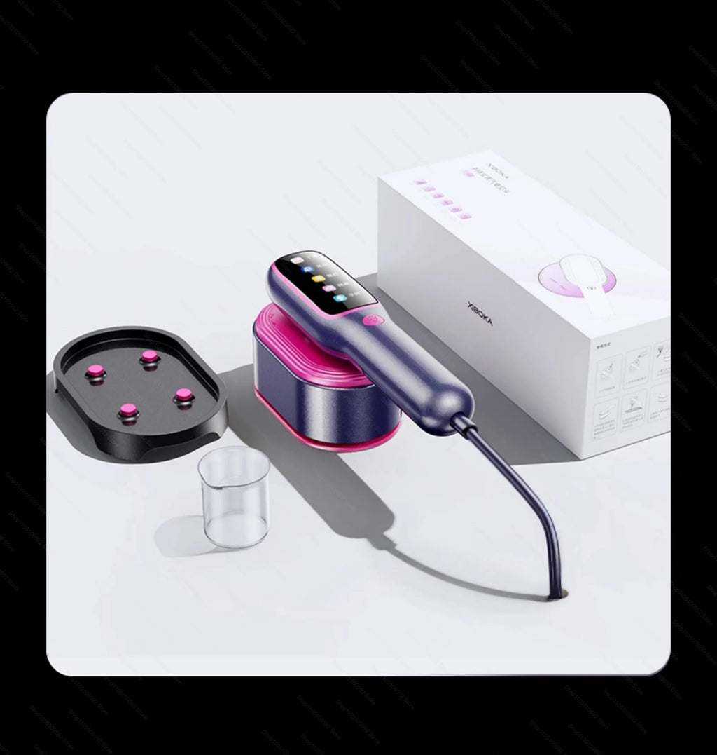 Tidesmit portable mini handheld garment steamer for clothes featuring compact travel design and fast heating plate.