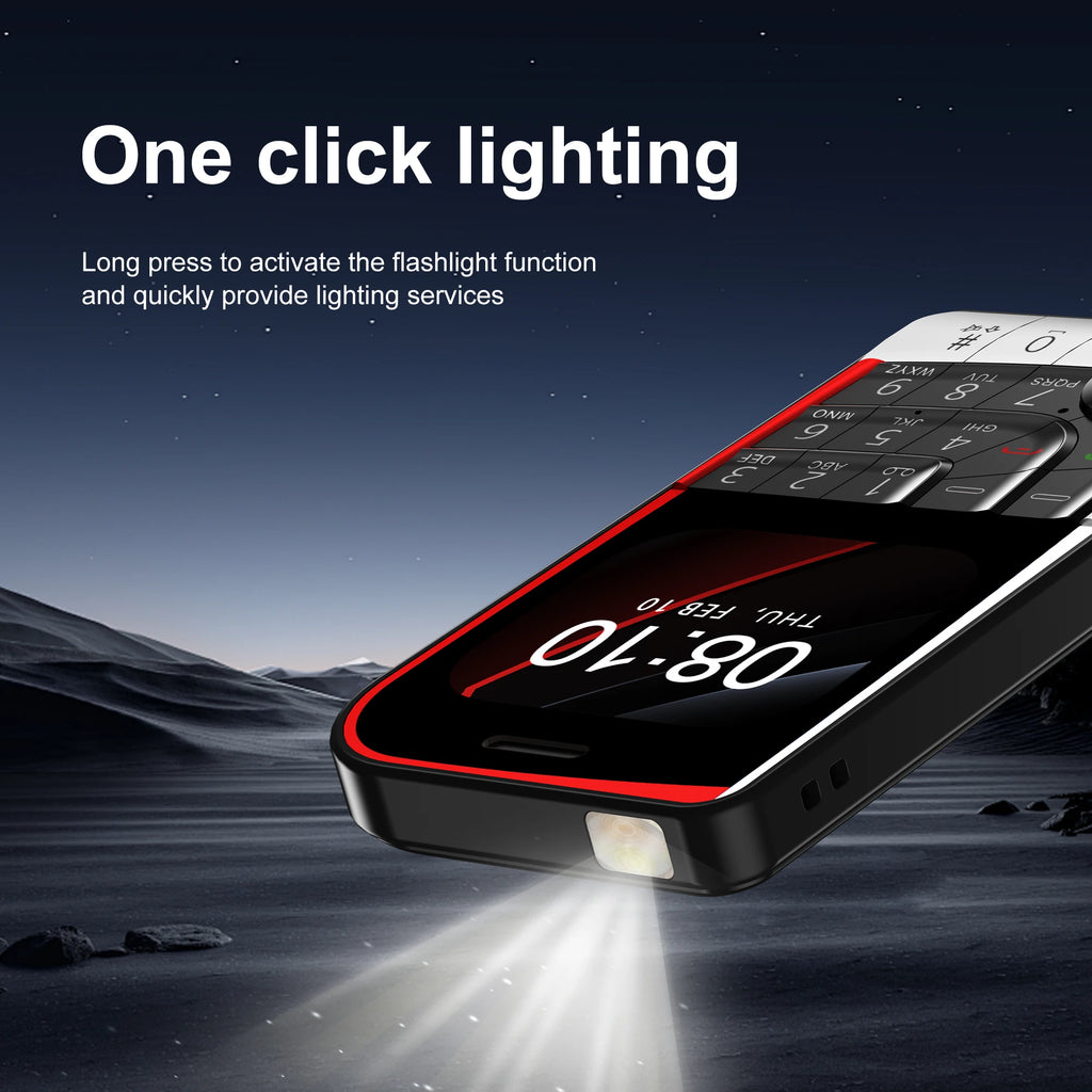 SERVO V10 Card Phone 2.01" Display 2G GSM Dual SIM Standby MP3/MP4 Magic Voice Speed Dial Torch Button Small Cellular Telephones