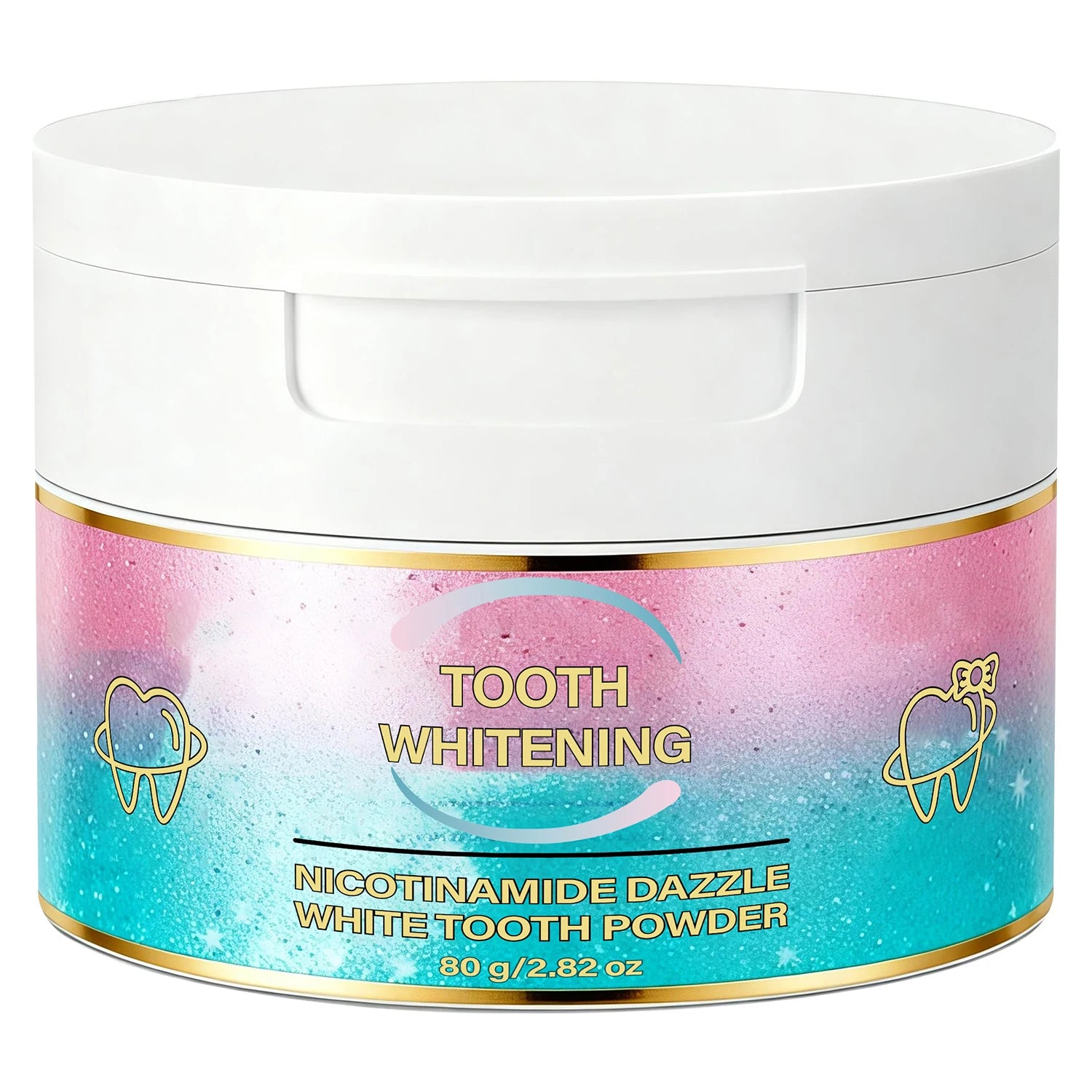 Tidesmit Niacinamide Dazzle White Tooth Powder for gentle teeth whitening with kiwi extract and hyaluronic acid