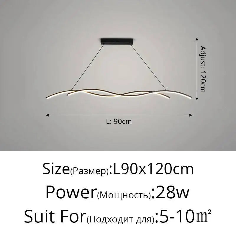 Black White Led Restaurant Pendant Lights Modern Minimalist Hotel Bar Restaurant Chandelier Home Indoor Decoration Lighting Lamp