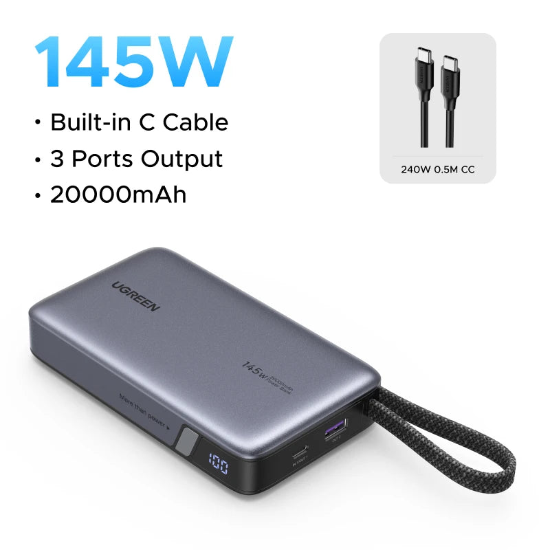 145W Fast Charging Power Bank 20000mAh - High Capacity PD Charger KC Certified Version 20000mah Tidesmit