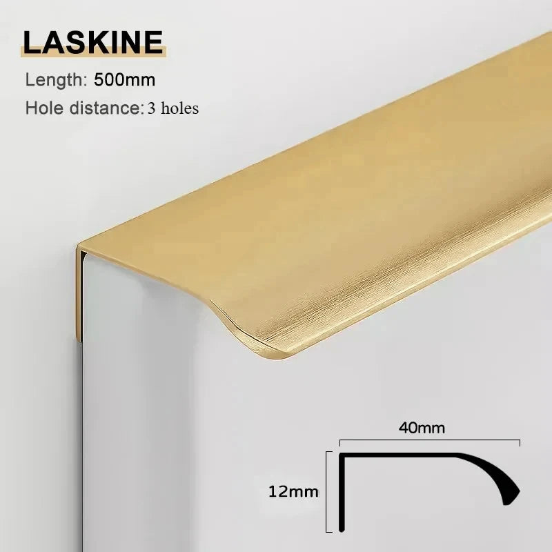 Aluminum Alloy Handles Invisible Furniture Pulls Cabinet Drawer Knobs Wardrobe Door Handles Hidden Hardware Accessories