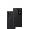 Samsung Galaxy S22 Ultra Flip Case - Slim Shock-Absorbing Mirror Cover Black For S22 Tidesmit