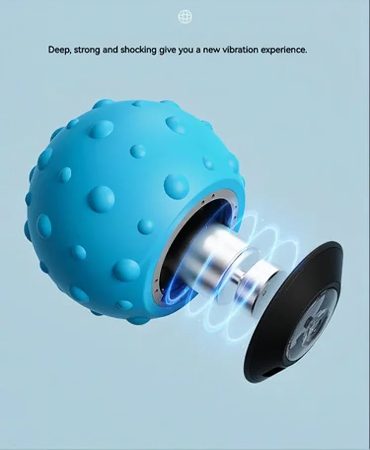 Electric Massage Ball - Deep Tissue Muscle Relief Device | Black Tidesmit Back Massage Instrument Tidesmit