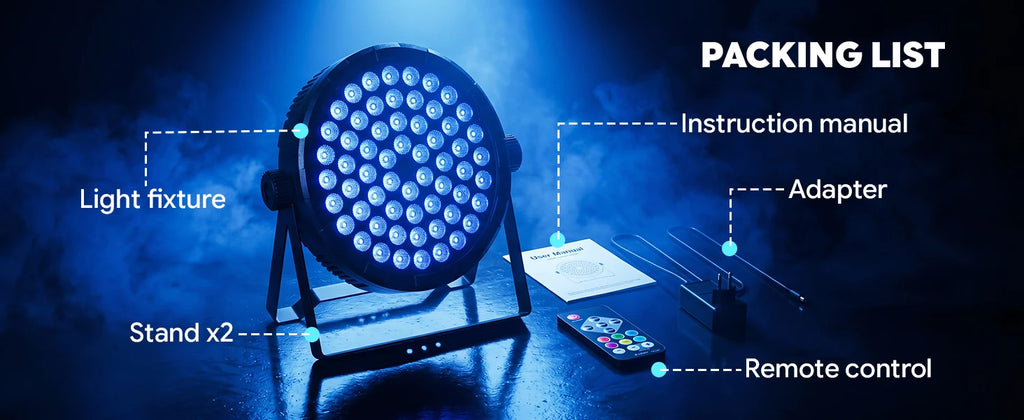 Somspot 4PCS 36W 60LEDs PAR Lights RGB DJ Party Lights Stage Effect Lighting Projector for Bar Disco Concert Wedding Theater