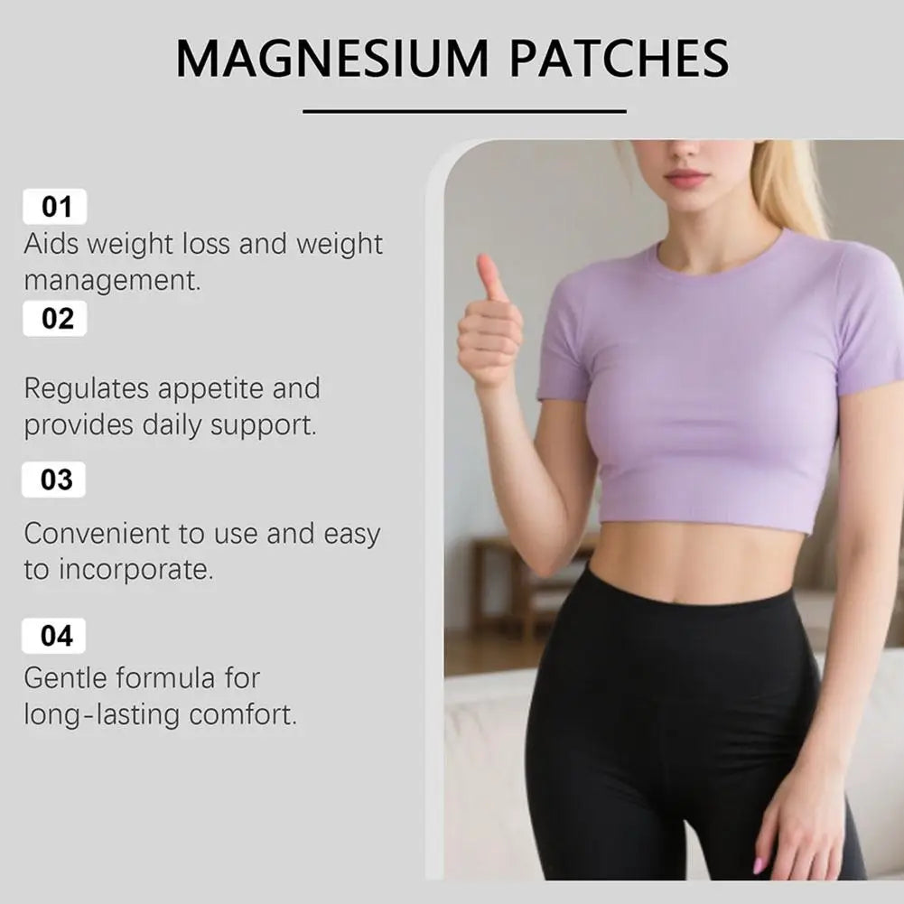 30Pcs Magnesium Multi-Vitamin Patch for Metabolism Boost Appetite Support Transdermal B12 Vitamin E Complex for Weight Managemen